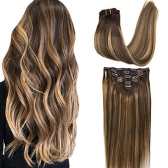 Natural Curly Clip in Hair Extensions Soft Real Human Hair 1PC