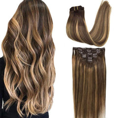Natural Curly Clip in Hair Extensions Soft Real Human Hair 1PC