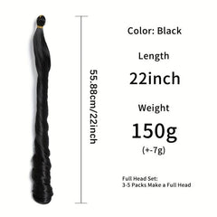 3pcs Crochet Hair Extensions Brown Chocolate Wine Red Multicolor