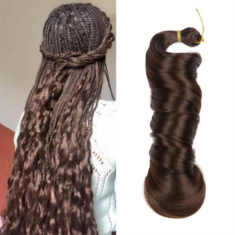 3pcs Crochet Hair Extensions Brown Chocolate Wine Red Multicolor