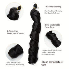 3pcs Crochet Hair Extensions Brown Chocolate Wine Red Multicolor