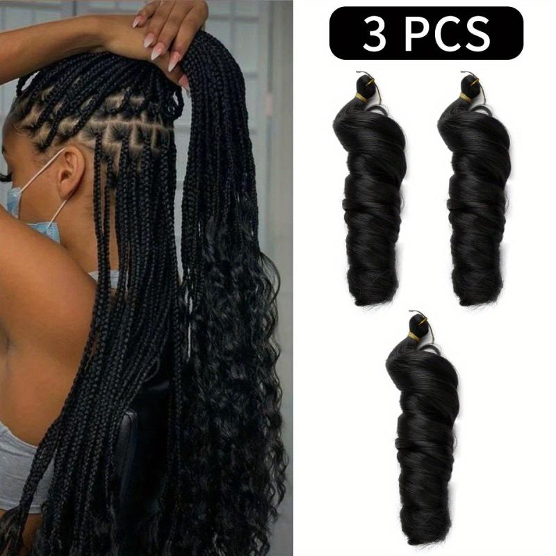 3pcs Crochet Hair Extensions Brown Chocolate Wine Red Multicolor