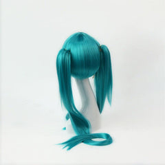 Green Cosplay Wig with 2 Ponytails - Beginner Friendly Synthetic Hair Wig