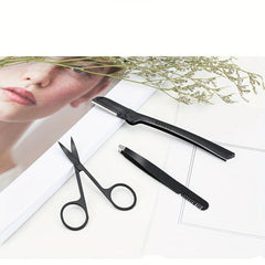 Eyebrow Shaping Tools Set Stainless Steel Brow Grooming Kit for Women and Men