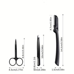 Eyebrow Shaping Tools Set Stainless Steel Brow Grooming Kit for Women and Men