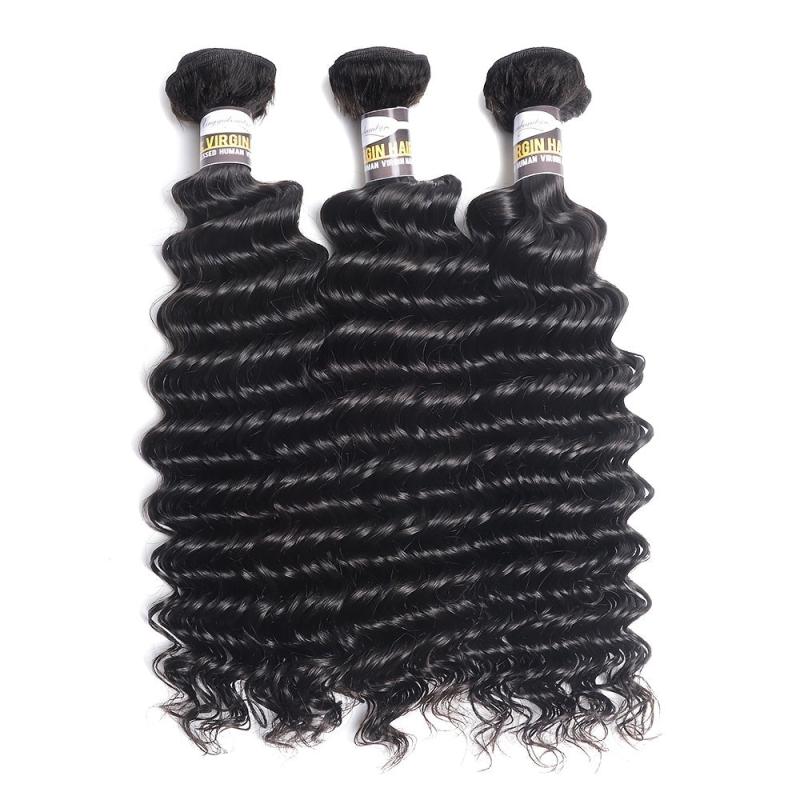 Deep Wave Human Hair Bundles 8-30inch