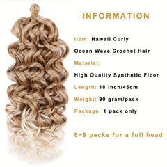 Ombre Long Curly Hair Synthetic Crochet Hair Extensions Natural Looking