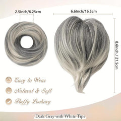 Messy Bun Hair Piece Hair Toppers For Women Straight Bun Hair Pieces