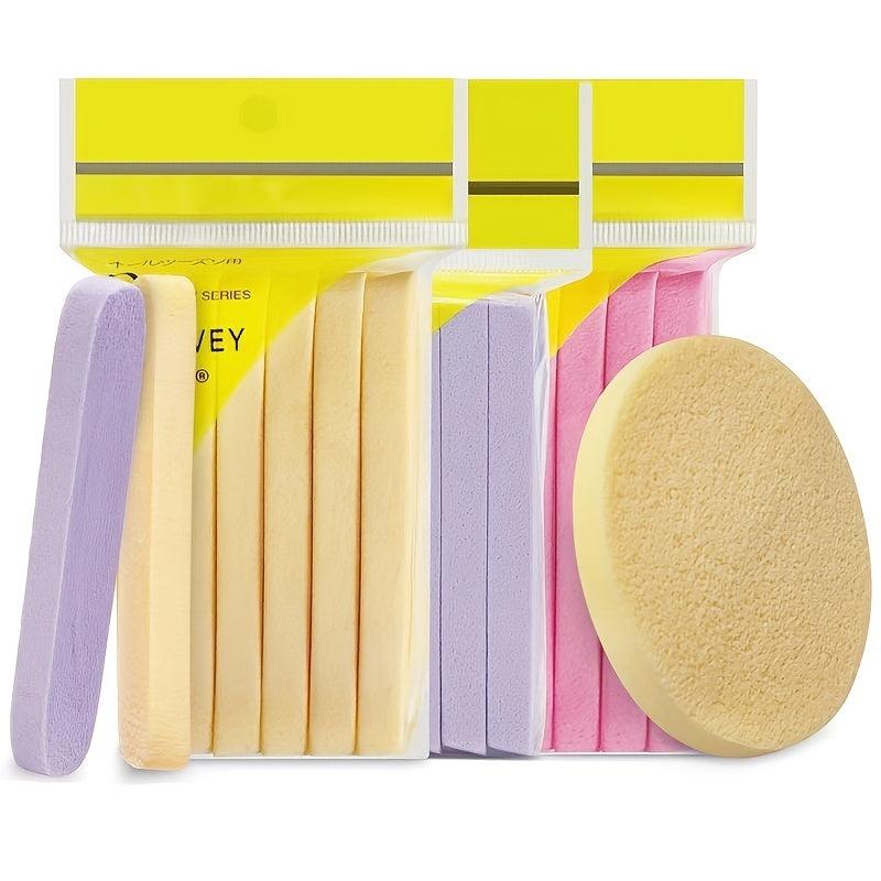 12pcs Compressed Face Cleaning Wash Puff Sponge Stick Makeup Removal Pad