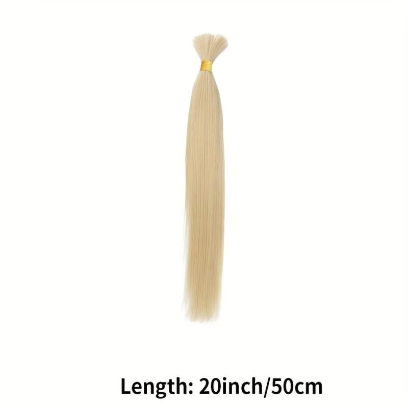 613 Blonde Straight Human Hair Bulk For Braiding 16-24inch