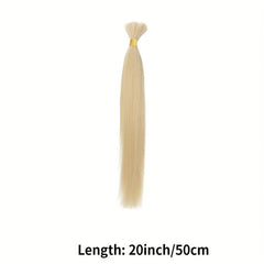 613 Blonde Straight Human Hair Bulk For Braiding 16-24inch