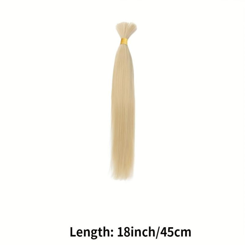 613 Blonde Straight Human Hair Bulk For Braiding 16-24inch