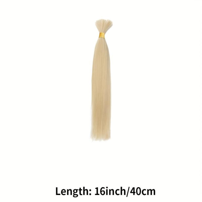 613 Blonde Straight Human Hair Bulk For Braiding 16-24inch