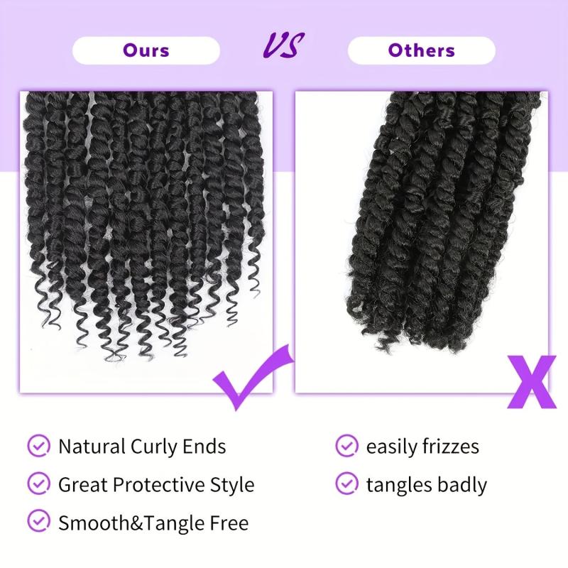 Short Crochet Passion Twist Hair 12 Strands Pre Looped
