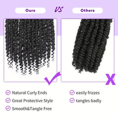 Short Crochet Passion Twist Hair 12 Strands Pre Looped