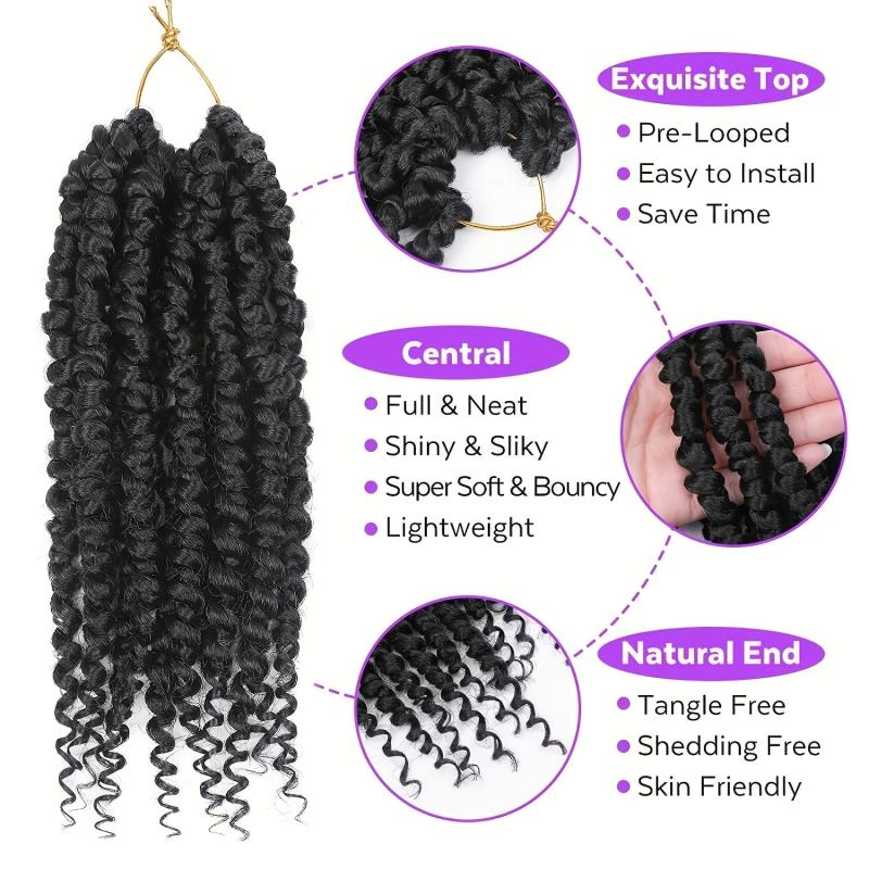 Short Crochet Passion Twist Hair 12 Strands Pre Looped