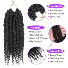 Short Crochet Passion Twist Hair 12 Strands Pre Looped