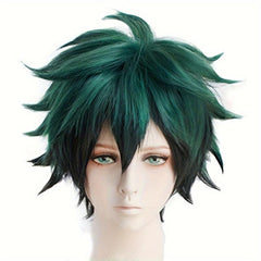 Short Red Cosplay Wig Half Wig For Men Halloween Party