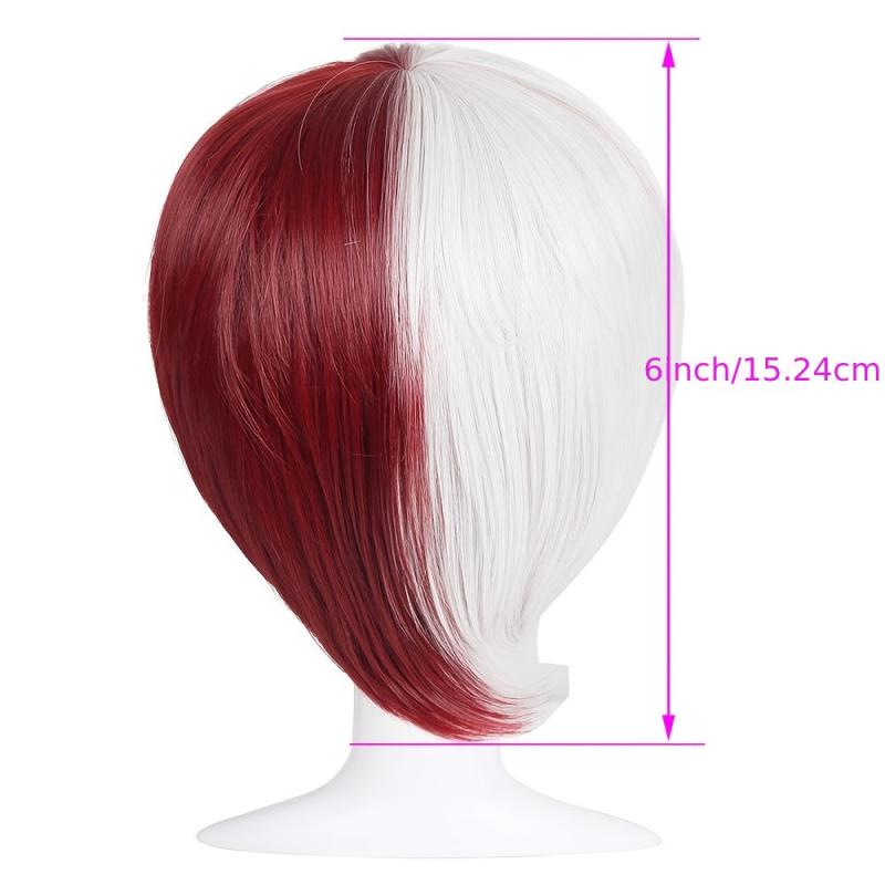 Short Red Cosplay Wig Half Wig For Men Halloween Party