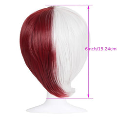 Short Red Cosplay Wig Half Wig For Men Halloween Party