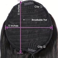 100g Human Hair Ponytail Extensions 16-26 Clip In 1 Piece