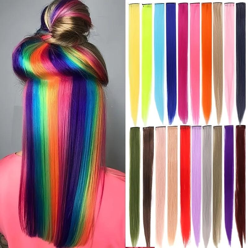 Ombre Straight Hair Extensions for Y2K Party