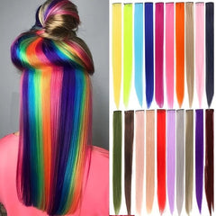 Ombre Straight Hair Extensions for Y2K Party