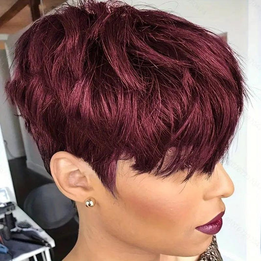 10 16 Cm Pixie Cut Wig Short Wigs Colored Wigs Short Wavy Layered Hair Wigs