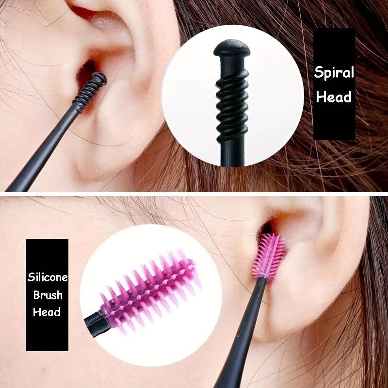 3 Colors Silicone Ear Pick Double-ended Earpick Remover Cleaner Spoon