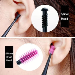 3 Colors Silicone Ear Pick Double-ended Earpick Remover Cleaner Spoon