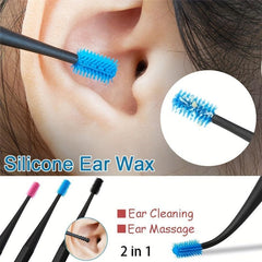3 Colors Silicone Ear Pick Double-ended Earpick Remover Cleaner Spoon