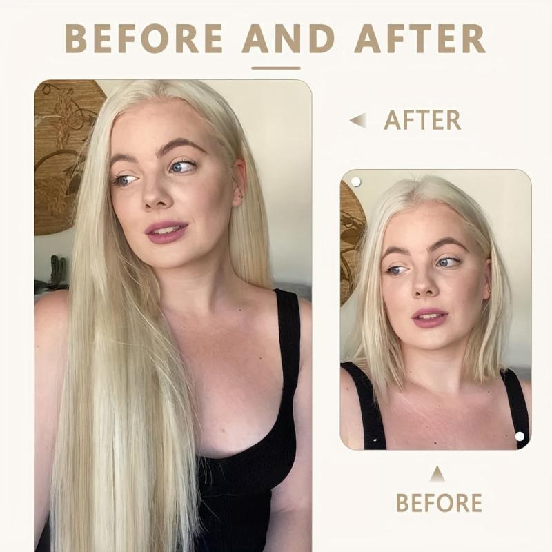 4pcs Ombre Blonde Clip In Hair Extensions Heat Resistant Hair For Women