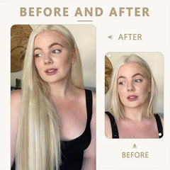 4pcs Ombre Blonde Clip In Hair Extensions Heat Resistant Hair For Women