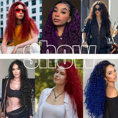 4pcs 50.8cm Corn Wave Hair Clips Synthetic Extensions Curly Hair 11Clips