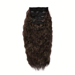 Long Wavy Curl Synthetic Clip In Hair Extensions for Daily Use