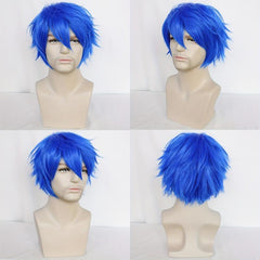 Short Red Blonde Straight Wig With Bangs Anime Cosplay Wig