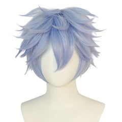 Short Red Blonde Straight Wig With Bangs Anime Cosplay Wig