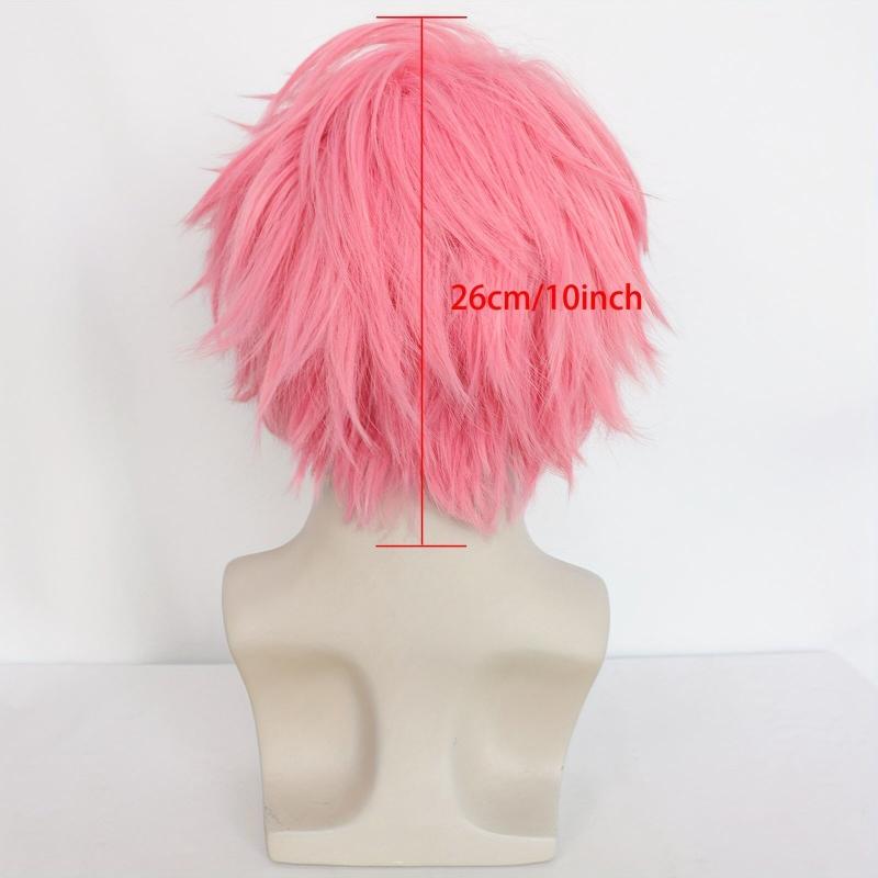 Short Red Blonde Straight Wig With Bangs Anime Cosplay Wig