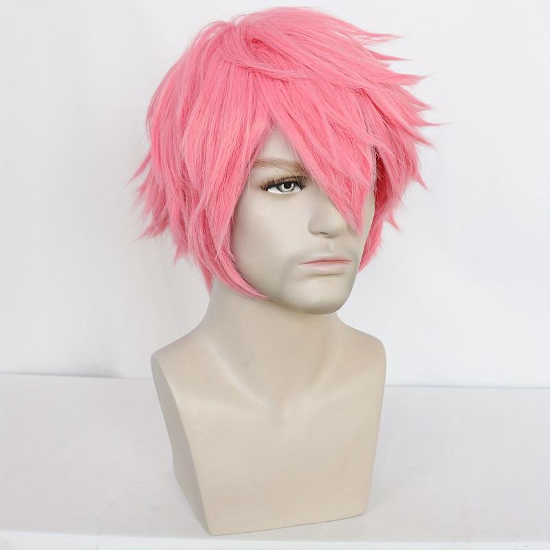 Short Red Blonde Straight Wig With Bangs Anime Cosplay Wig