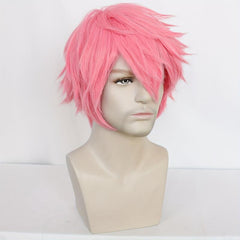 Short Red Blonde Straight Wig With Bangs Anime Cosplay Wig