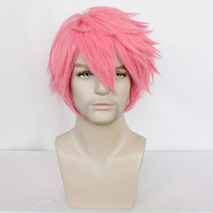Short Red Blonde Straight Wig With Bangs Anime Cosplay Wig