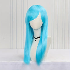 Long Orange Middle Part Wig for Women - 60-96 cm
