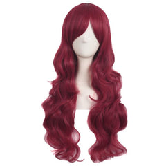 Colorful Long Curly Wig Synthetic Wig With Bangs for Halloween Cosplay
