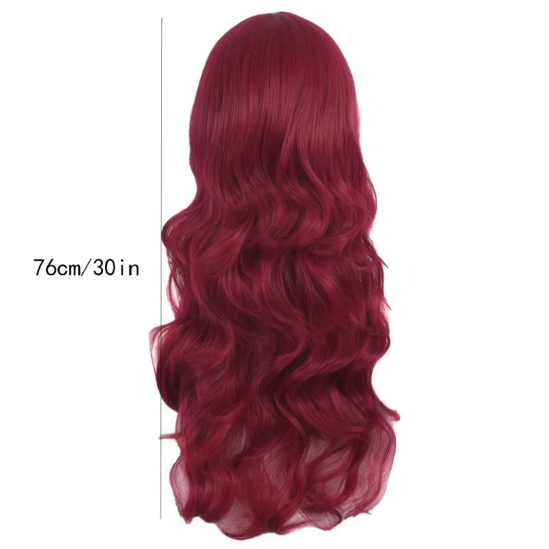 Colorful Long Curly Wig Synthetic Wig With Bangs for Halloween Cosplay