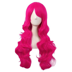 Colorful Long Curly Wig Synthetic Wig With Bangs for Halloween Cosplay