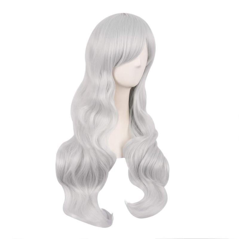 Colorful Long Curly Wig Synthetic Wig With Bangs for Halloween Cosplay