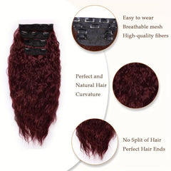 Long Wave Synthetic Hair Extensions 50 8 Cm 4Pcs Thick Hairpieces