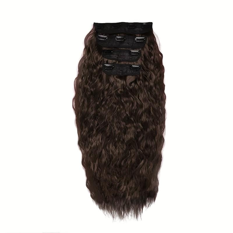 Long Wave Synthetic Hair Extensions 50 8 Cm 4Pcs Thick Hairpieces