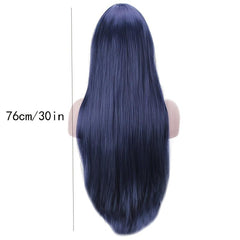 Anime Cosplay Wig Long Straight Hair With Bangs For Women Halloween Costume