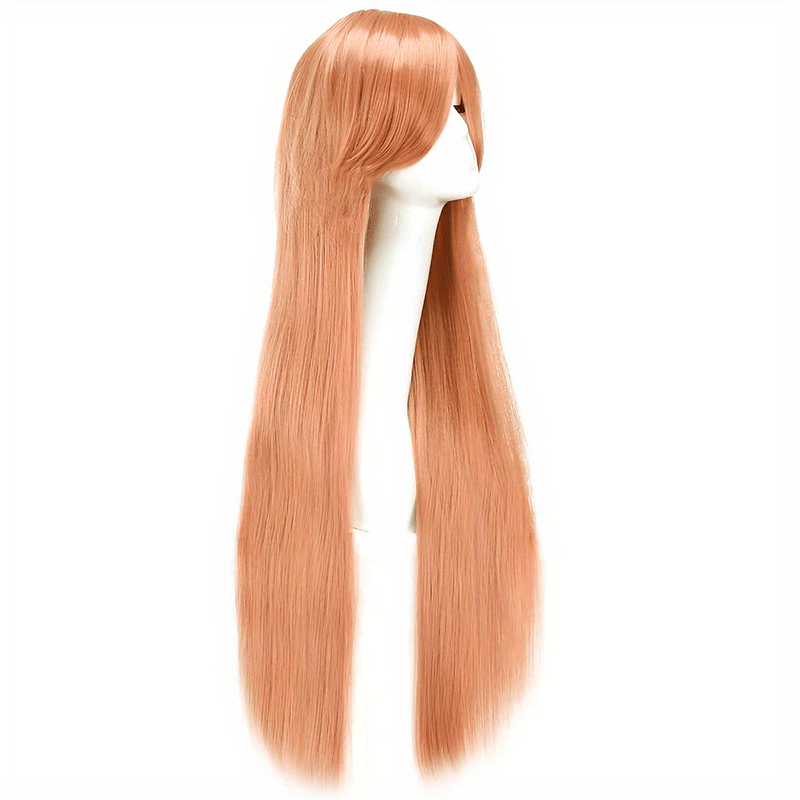Anime Cosplay Wig Long Straight Hair With Bangs For Women Halloween Costume